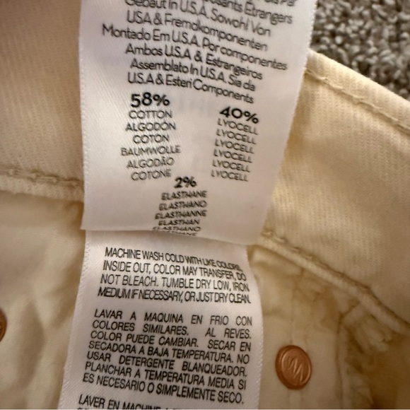 New MOTHER The Insider Crop Step Fray High Rise Jeans Chalk It Up NWT Denim 25 - Picture 14 of 15